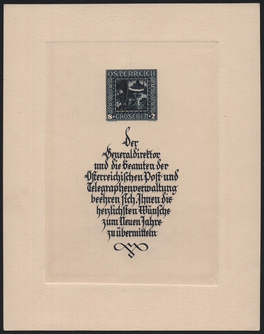 https://www.briefmarken-stari.at/bilder/489 PU Nibelungenserie 8 Groschen Neujahrsgeschenkblatt Deutsch DBVEUS1038 Bild 1